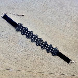 Black Crochet Choker Necklace